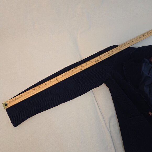 VINTAGE La Rose Old Money Academia Navy Blue Corduroy Blazer Size S/M LIKE NEW! - Picture 16 of 16